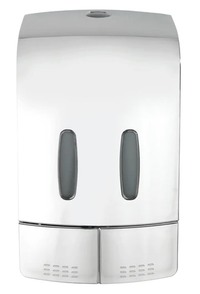 Wenko - 2-Chamber Disinfectant/Soap Dispenser - Tartas - Chrome
