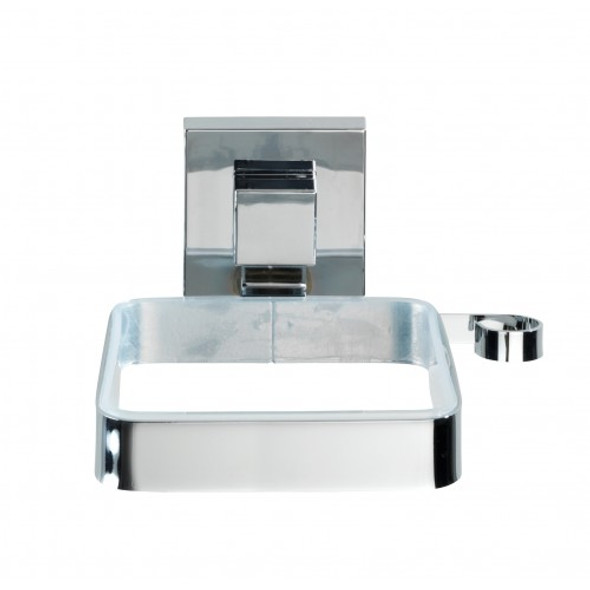 WENKO - Vacuum-Loc Hair Dryer Holder Quadro Range - S/Steel - No Drilling
