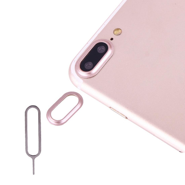 iPhone 7 Plus Rear Camera Lens Protective Cover with Needle(Rose Gold)