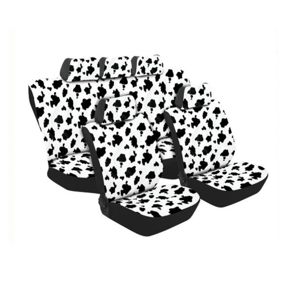 Stingray - Texas Cow Print 11 Piece Set White/Black SA180