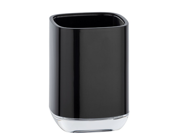 Wenko - Toothbrush Tumbler - Mason - Black & Transparent