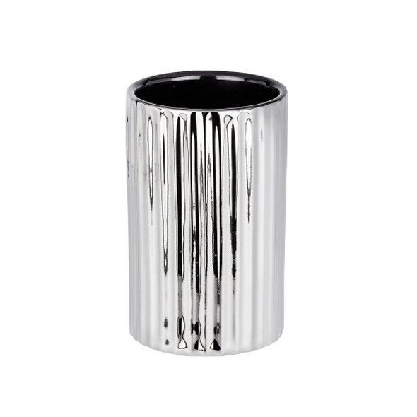 Wenko - Toothbrush Tumbler - Polaris Range - Silver Riff - Ceramic