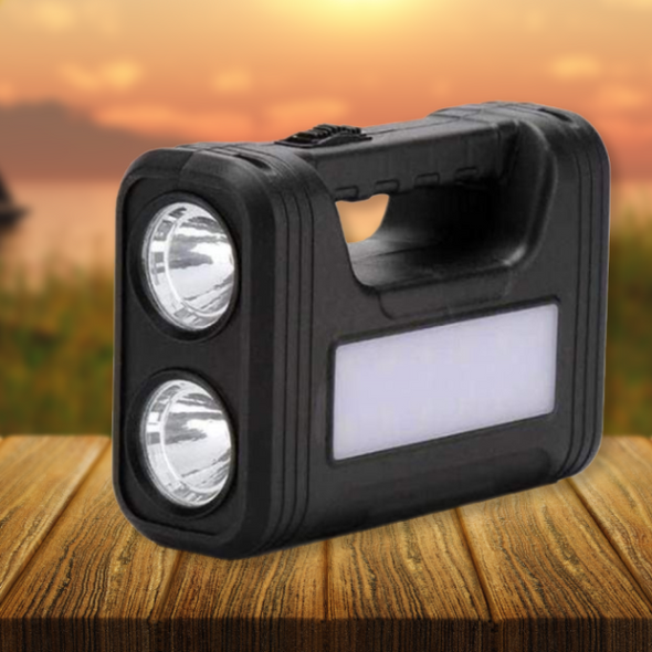 Solar-Powered Portable Lighting System with 3 LED Lamps