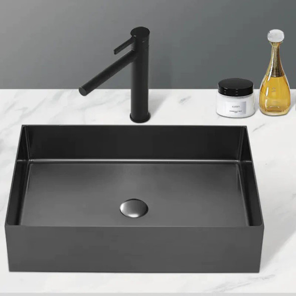 Cora Vessel Sink Rectangular Stainless Steel