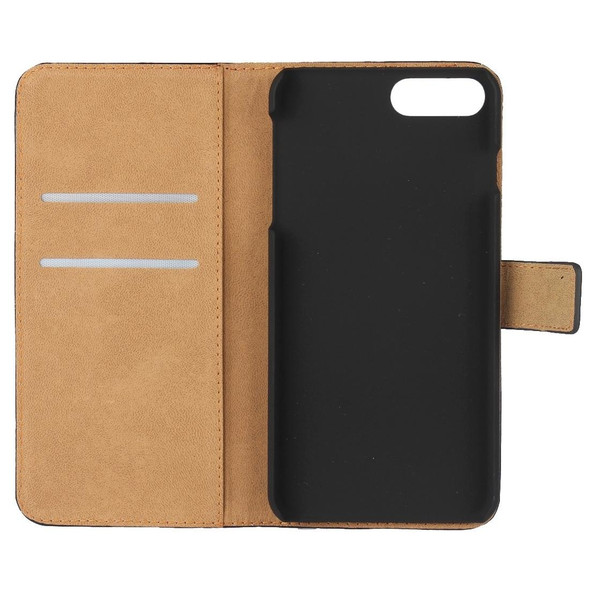 iPhone 8 Plus & 7 Plus Genuine Split Horizontal Flip Leather Case with Holder & Card Slots & Wallet(Black)