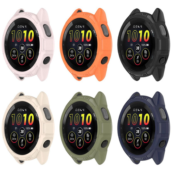 For Garmin Forerunner 265S Armor Hollow Watch Protective Case(Orange)