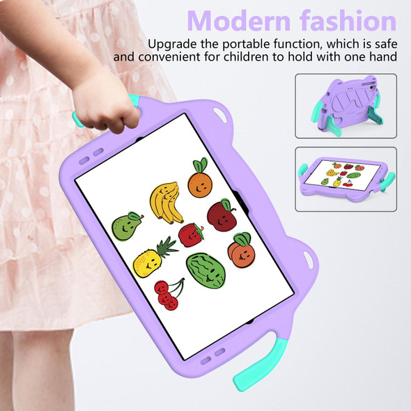 For Samsung Galaxy S5e 10.5 2019 Ice Baby EVA Shockproof Hard PC Tablet Case(Light Purple+Mint Green)