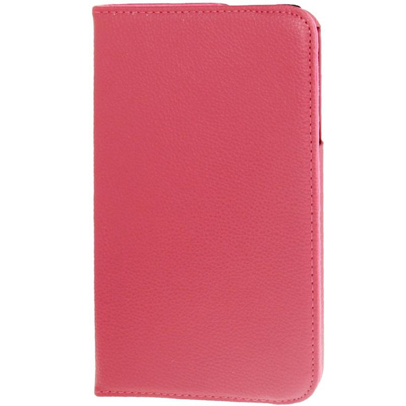 360 Degree Rotation Litchi Texture Leatherette Case with Holder for Galaxy Tab 3 (8.0) / T3110 / T3100 / T315(Magenta)