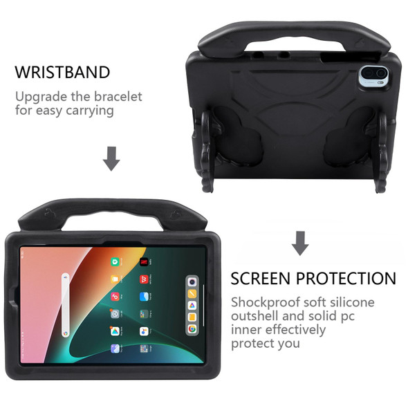 For Samsung Galaxy Tab S7 / S8 Children EVA Shockproof Tablet Case with Thumb Bracket(Black)