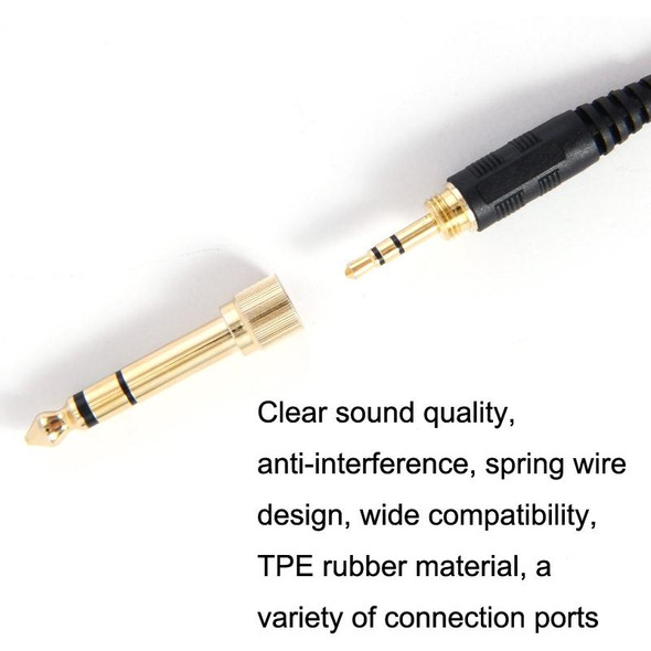 ZS0185 For Sennheiser HD598 / HD558 / HD518 / HD595 Earphone Spring Cable, Cable Length: 1.4m-3m