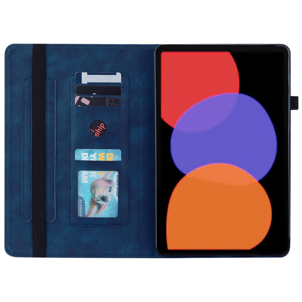 For Xiaomi Pad  6 / Pad 6 Pro Skin Feel Solid Color Zipper Leather Tablet Case(Blue)