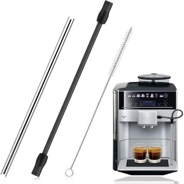 For Bosch VeroAroma / Siemens EQ.6 Series Coffee Machine Milk Pipe and Cleaning Brush Set(Dark Gray)