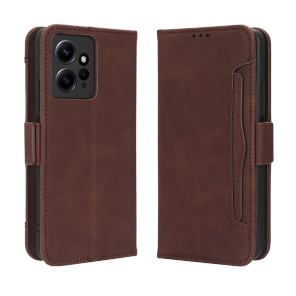 For Xiaomi Redmi Note 12 4G Global Skin Feel Calf Texture Card Slots Leather Phone Case(Brown)