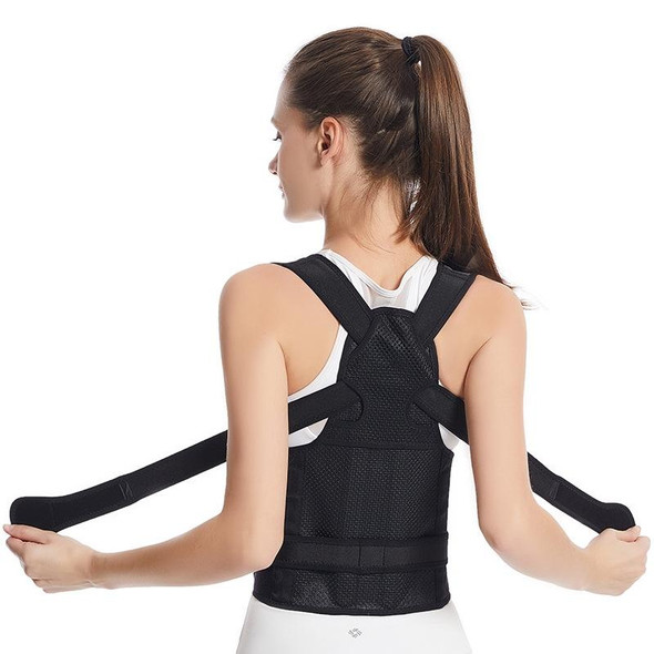 MK-098  Back Posture Corrector Back Support Fixation Correction Belt, Size: L(Black)