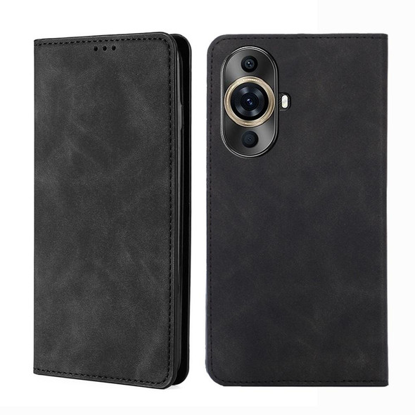 For Huawei nova 11 Pro 4G / 11 Ultra 4G Skin Feel Magnetic Leatherette Phone Case(Black)