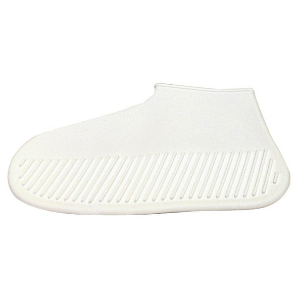 Waterproof Antiskid Silicone Outdoor Rainboots Shoes Cover, Size: L (40-45)(White)