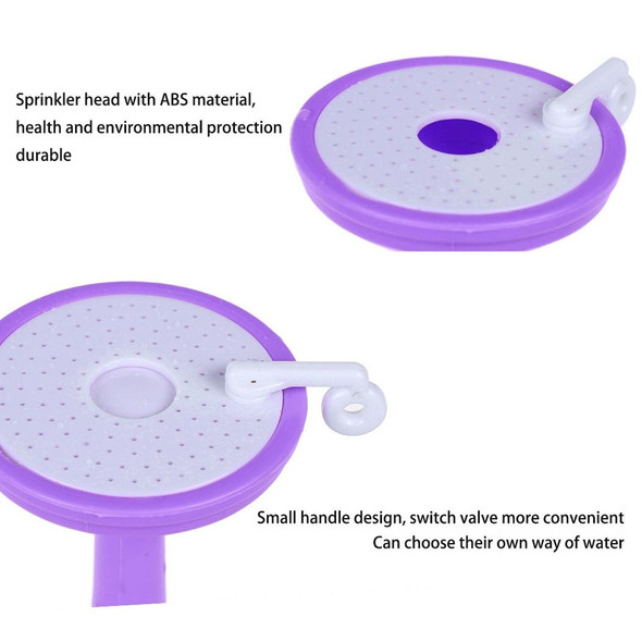 2 PCS Faucet Splash Water-saving Shower Bath Adjustable Valve Filter Water Saving Devices, Large Size: 6.5 x 15cm, Suitable for 17mm Diameter Round Faucets(Purple)