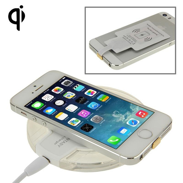 FANTASY Wireless Charger & 8Pin Wireless Charging Receiver , - iPhone 6 Plus / 6 / 5S / 5C / 5(White)