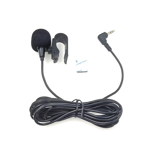 ZJ025MR Stick-on Clip-on Lavalier Stereo Microphone for Car GPS / Bluetooth Enabled Audio DVD External Mic, Cable Length: 3m, 90 Degree Elbow 2.5mm Jack