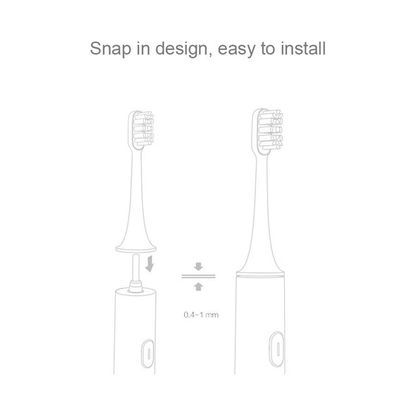 3 PCS Original Xiaomi Mijia Regular Replacement Brush Heads for Xiaomi Ultrasonic Electric Toothbrush (HC6109)