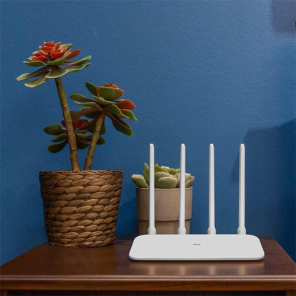 Original Xiaomi WiFi Router 4A Smart APP Control AC1200 1167Mbps 128MB 2.4GHz & 5GHz Dual-core CPU Gigabit Ethernet Port Wireless Router Repeater with 4 Antennas, Support Web & Android & iOS, US Plug(White)