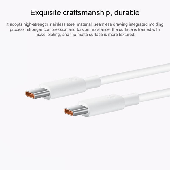 Original Huawei CC800 6A Type-C / USB-C to Type-C / USB-C Charging Data Cable, Length: 1.8m (White)