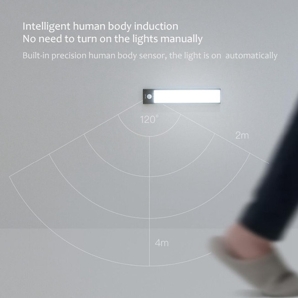 40cm Original Xiaomi Youpin YEELIGHT LED Smart Human Motion Sensor Light Bar Rechargeable Wardrobe Cabinet Corridor Wall Lamps(Blue)