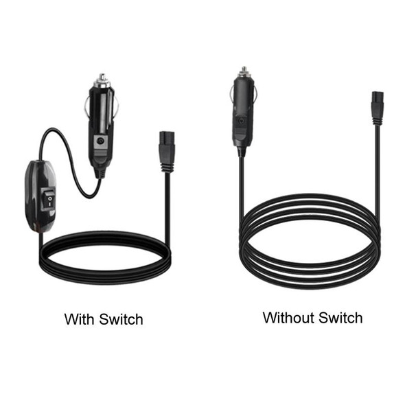 12V/24V Car Refrigerator Cable B Suffix Cigarette Lighter Plug Power Cord, Length: 5m With Switch