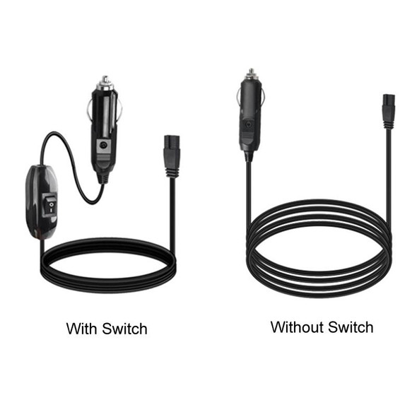 12V/24V Car Refrigerator Cable B Suffix Cigarette Lighter Plug Power Cord, Length: 4m Without Switch