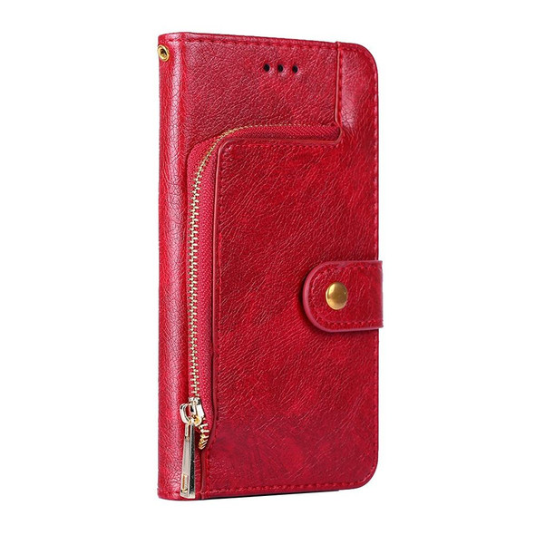 For OPPO A1 5G Zipper Bag Leatherette Phone Case(Red)