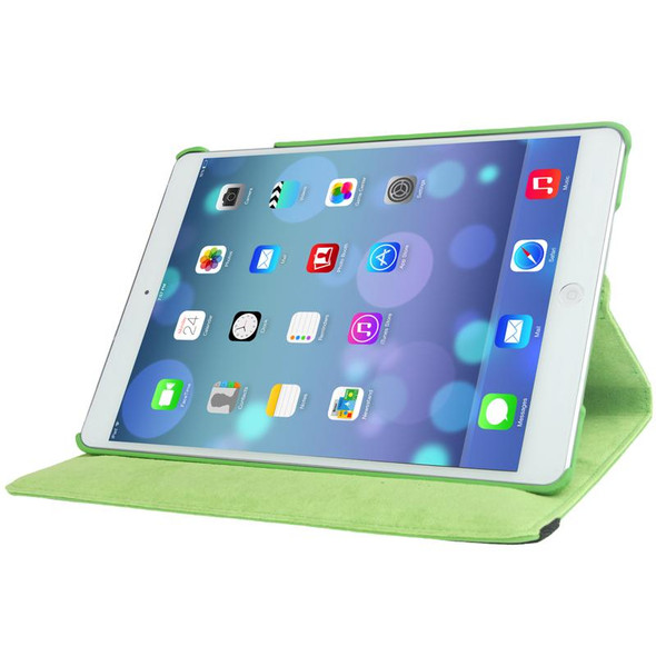 Litchi Texture 360 Degrees Rotation Leather Tablet Case with Holder for iPad Air / Air 2 / iPad 9.7 2017 / iPad 9.7 2018(Green)