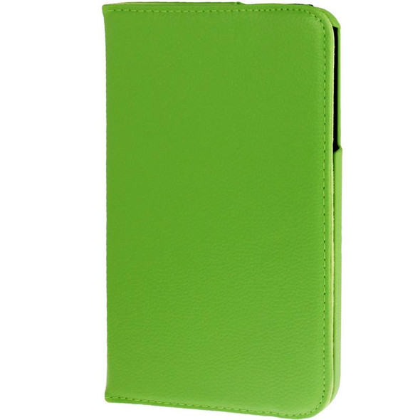 360 Degree Rotation Litchi Texture Leatherette Case with Holder for Galaxy Tab 3 (8.0) / T3110 / T3100 / T315(Green)