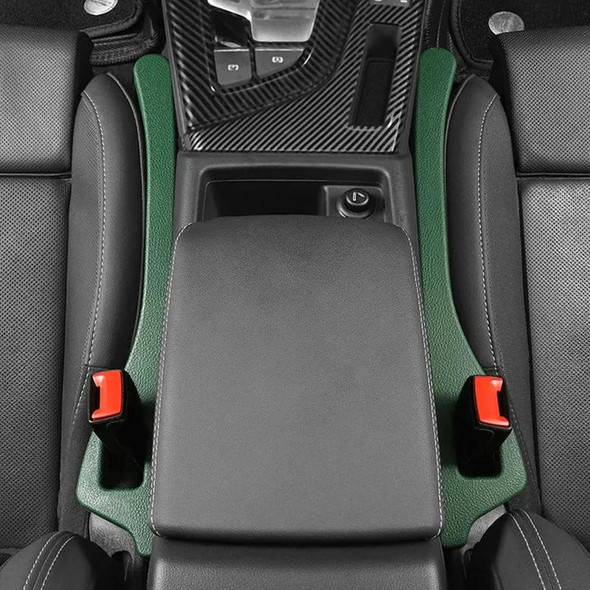 1 Pair Car Seat Gap Bar Car Interior Armrest Box Gap Leak-proof Filler (Green)