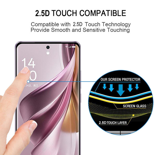 For OPPO Reno10 Pro / Reno10 Pro+ 25pcs 3D Curved Edge Full Screen Tempered Glass Film