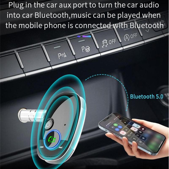 Car Bluetooth Receiver Music Player Wireless Audio Converter(Black)