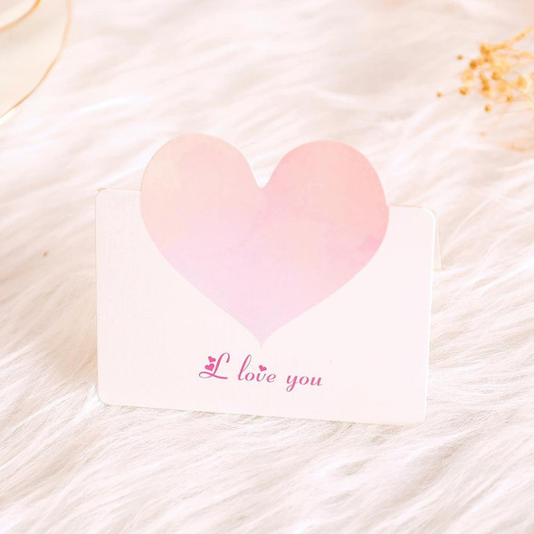 100 PCS A368 Heart Shape Thanks Greeting Card(I Love You)