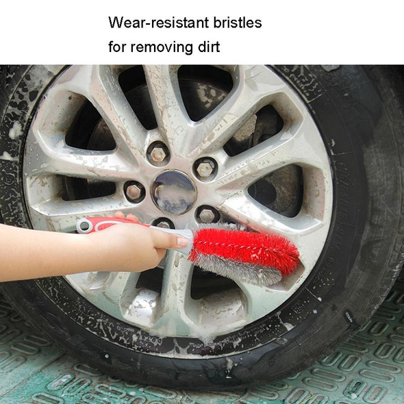 5 PCS Car Wash Brush Soft Hub Multi-Function Dust Removal Tool, Color: Red Wheel Brush