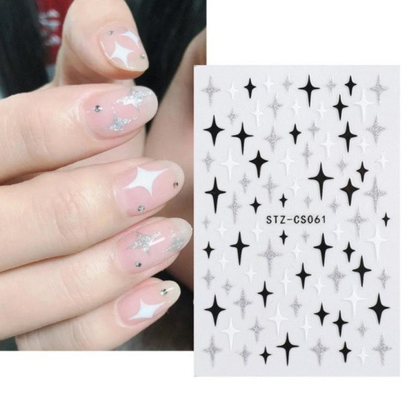 10pcs French Style Manicure Sticker Pop Stripe Line Nail Sticker(Stz-CS061)