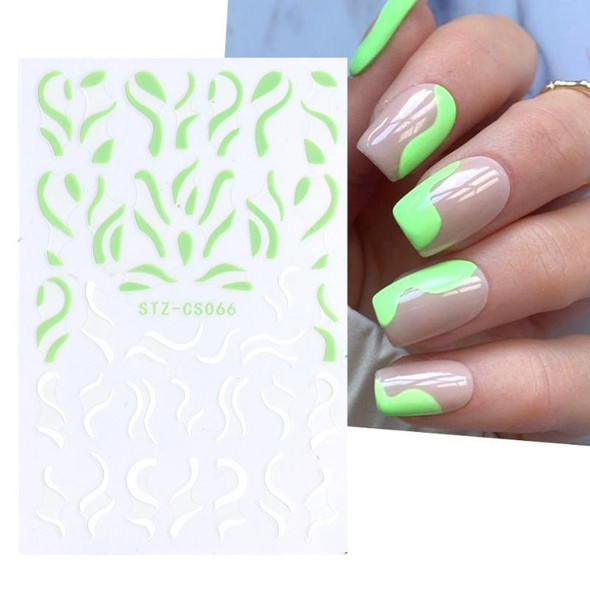 10pcs French Style Manicure Sticker Pop Stripe Line Nail Sticker(Stz-CS066)