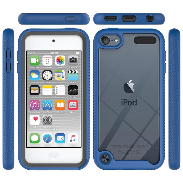 iPod Touch 5 / 6 / 7 Two-layer Design Shockproof PC + TPU Protective Case(Light Blue)