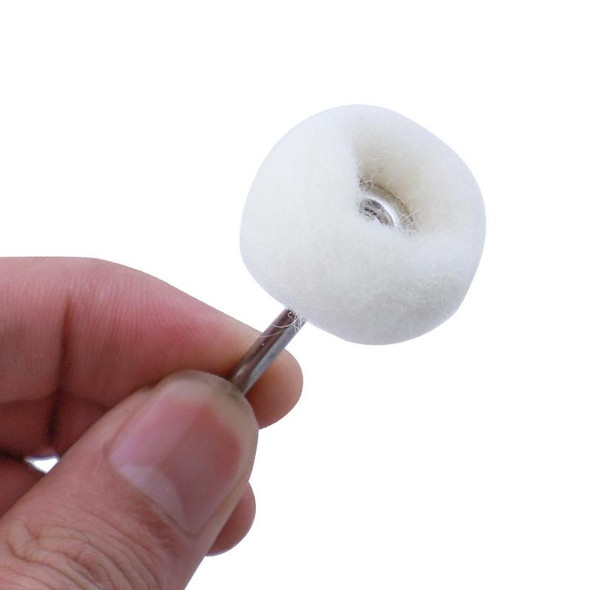 100pcs MT-3YM Cashmere Ball Polishing Wheel Metal Mirror Polishing With Rod Wool Grinding Head