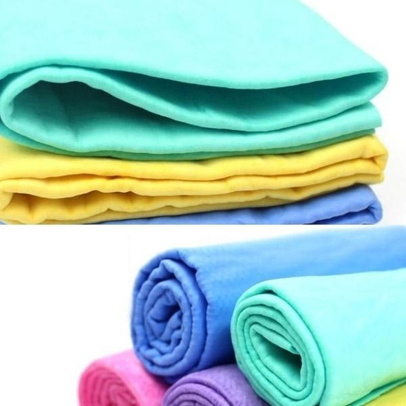 KANEED Super Absorption Clean Cham PVA Synthetic Chamois Car Wash Towel, Size: 66cm x 43cm x 0.2cm (Random Color Delivery)