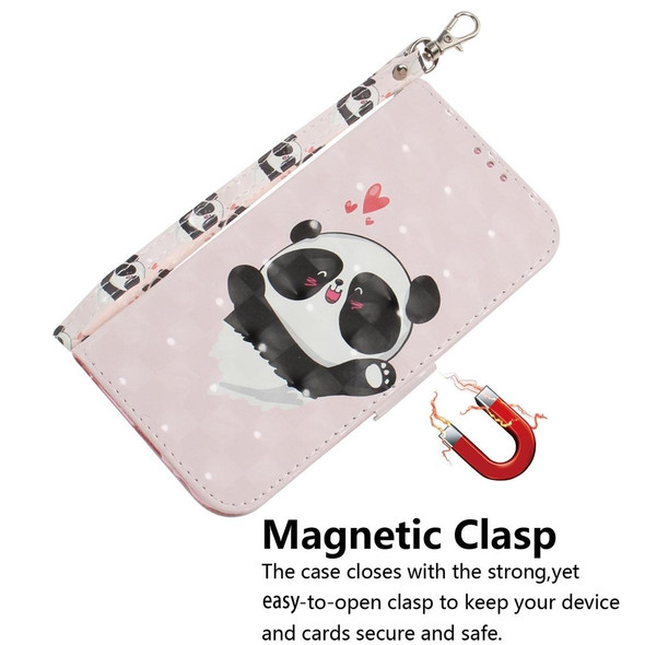 For Tecno Spark 10 / Spark 10C 3D Colored Horizontal Flip Leatherette Phone Case(Heart Panda)