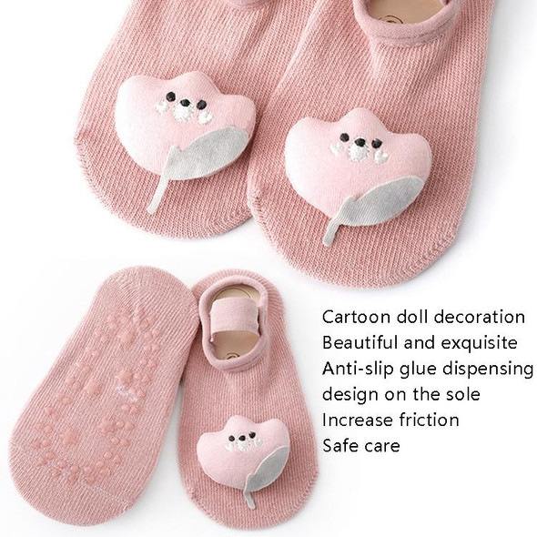 3 Pairs Baby Socks Cartoon Doll Anti-Slip Anti-Out Cotton Baby Floor Socks, Toyan Socks: M 1-3 Years Old(Green Pineapple)