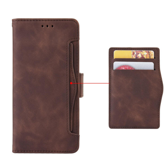 For Xiaomi Poco F5 5G / Redmi Note12 Turbo 5G Skin Feel Calf Texture Card Slots Leather Phone Case(Brown)