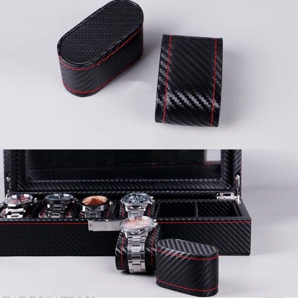 Carbon Fiber PU Leatherette Watch Box Jewelry Storage Box Packaging Box, Style: 05 Watch Positions