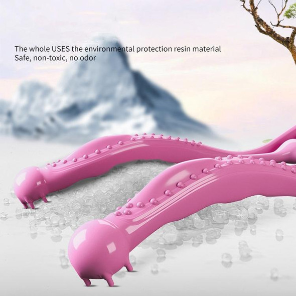 3 PCS Manual Cervical Massager Home Multi-Function Shoulder And Neck Massage Roller, Shape: Ordinary Pink