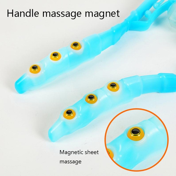 3 PCS Manual Cervical Massager Home Multi-Function Shoulder And Neck Massage Roller, Shape: Strengthen Magnetic Therapy Orange