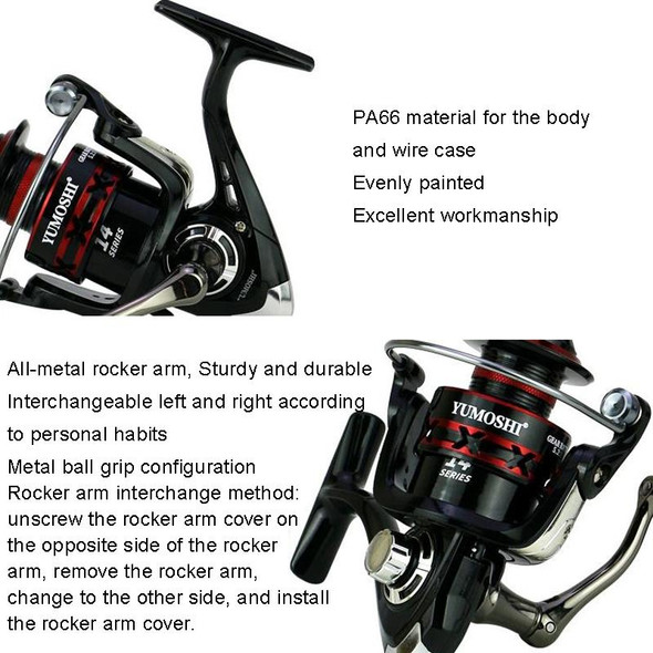 YUMOSHI RS2000 Metal Rocker Fishing Reel