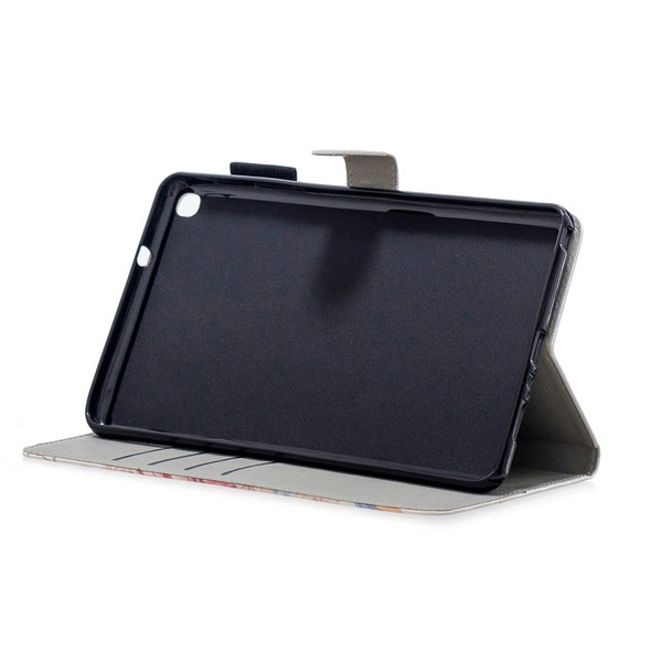 3D Horizontal Flip Leatherette Case with Holder & Card Slots For  Galaxy Tab A 8 (2019)(Sun Flower)